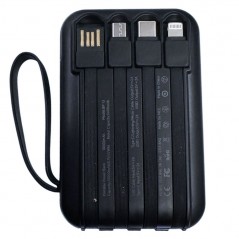 Buy NCC Power Bank 10000mAh Caricabatterie Multifunzionale 4 in 1 + Cavo USB-C - LIGHTNING - MICRO USB | Nero BP13 online