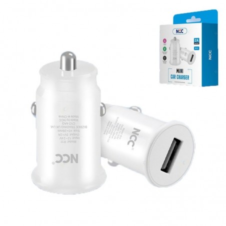 Compra NCC CaricaBatterie da Auto 2A USB-A Mini Car Charger 10W | Bianco R11 online