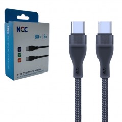 Product image NCC Cavo di ricarica da USB-C a USB-C 60W Woven in Tessuto | 2 Metri Nero