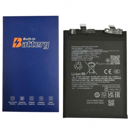 Immagine prodotto Batteria Compatibile BM5U per Xiaomi Redmi Note 13 Pro+