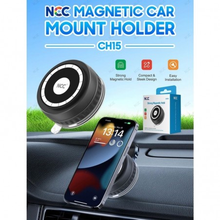 NCC CH15 Ultra Strong Magnetic Dashboard Car Mount | Black