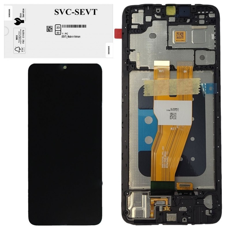 Samsung Service Pack Original LCD Display + Frame For Galaxy A055 A05 2023 | Black