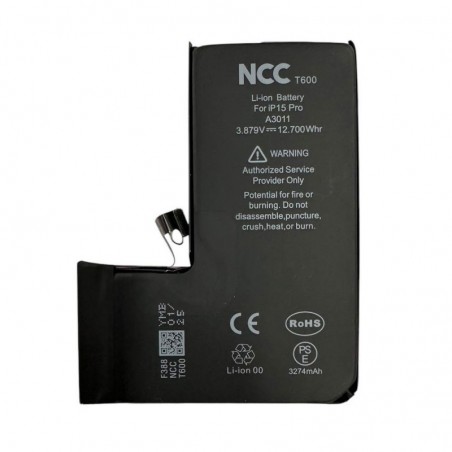 NCC T600 Compatible Battery for Apple iPhone 15 Pro | TI Chip