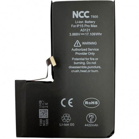 NCC T600 Batteria Compatibile per Apple iPhone 15 Pro Max | TI Chip