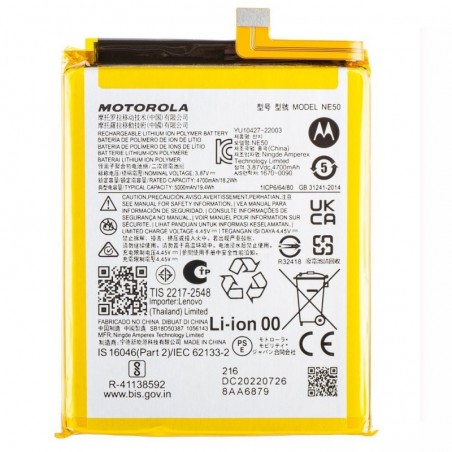 Photo of Motorola Service Pack Batteria Originale NE50 per Moto G72 / G52 / G82 | XT2255 - Motorola