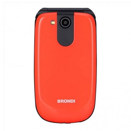 BRONDI RAPTOR Flip Cell Phone with Large Display, Quick Access, Dual SIM | Orange