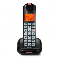 Compra Brondi Bravo MOON Telefono Cordless Singolo ECO DECT Tasti Grandi Nero online