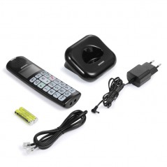 Buy Brondi Bravo MOON Telefono Cordless Singolo ECO DECT Tasti Grandi Nero online