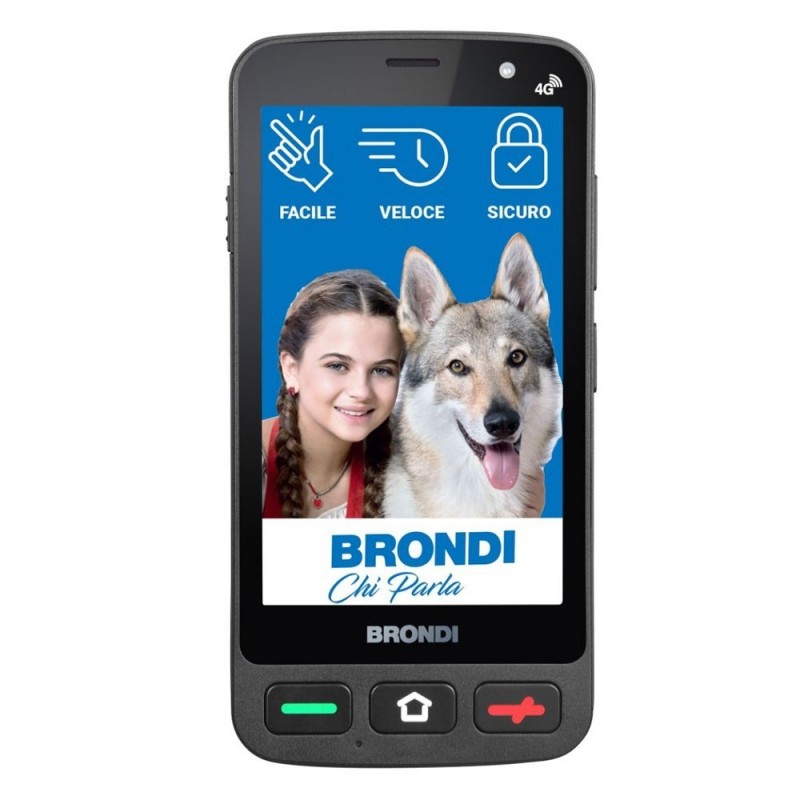 BRONDI Amico Pocket Smartphone 4" Display Remote Control Dual SIM | Black