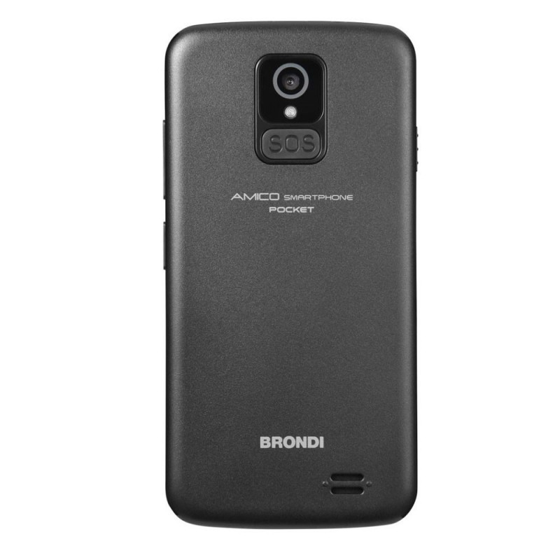 BRONDI Amico Pocket Smartphone Display 4" Controllo Remoto Dual SIM | Nero