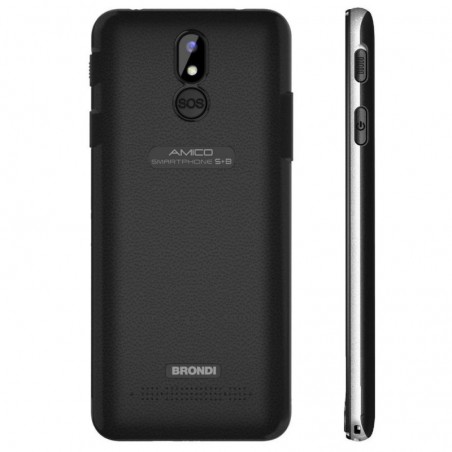 BRONDI Amico Smartphone S+B 5.7" Display Dual SIM SOS Button | Black