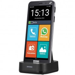 BRONDI Amico VERO 4G Smartphone Display 5.7" HD IPS Dual SIM Tasto SOS | Nero