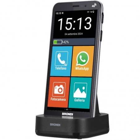 BRONDI Amico VERO 4G Smartphone 5.7" HD IPS Display Dual SIM SOS Button | Black