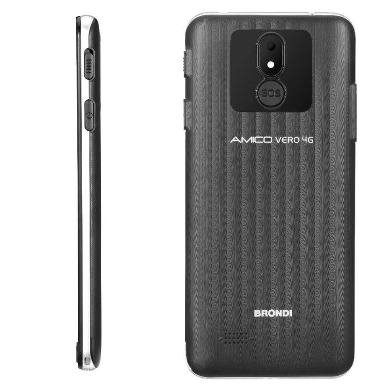 BRONDI Amico VERO 4G Smartphone 5.7" HD IPS Display Dual SIM SOS Button | Black BRONDI Amico VERO 4G Smartphone 5.7" HD IPS Display Dual SIM SOS Button | Black