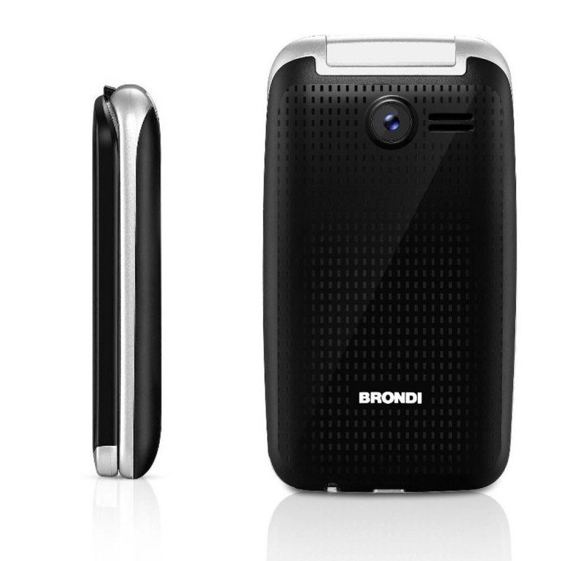 BRONDI Contender Telefono Cellulare per Anziani Display 3" Dual SIM | Nero