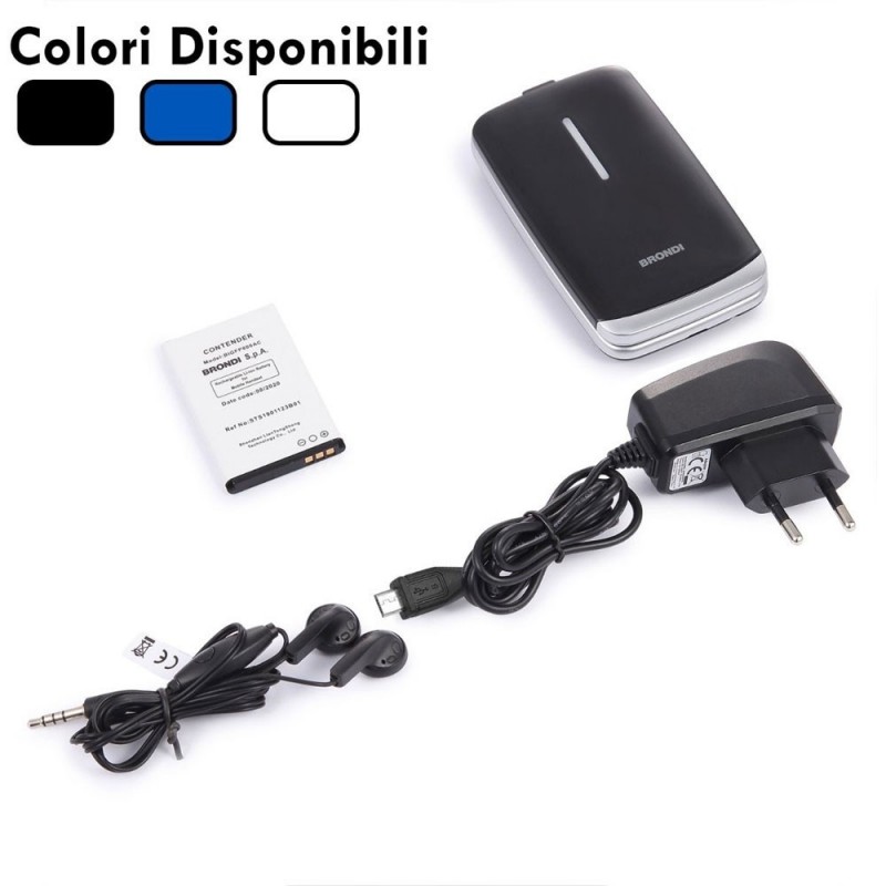 BRONDI Contender 3" Dual SIM Mobile Phone for Seniors | Black