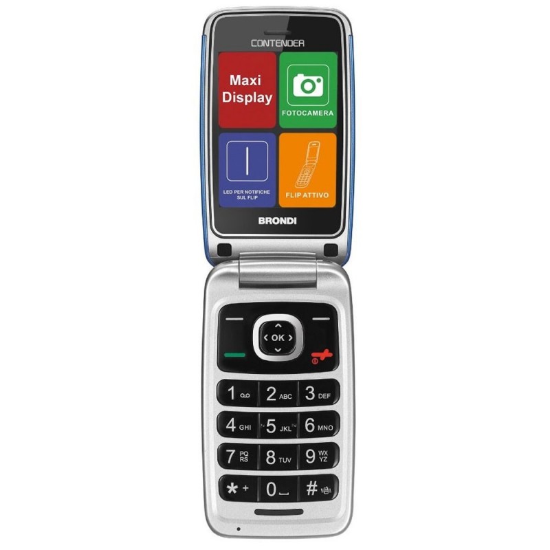 BRONDI Contender 3" Dual SIM Mobile Phone for Seniors | Blue