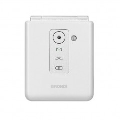 Brondi Flipper Dual Sim Flip Phone with Camera | Metallic White