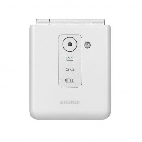 Brondi Flipper Dual Sim Flip Phone with Camera | Metallic White