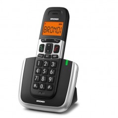 Discover Brondi Bravo Platinum Telefono Cordless ECO DECT Tasti Grandi Nero details