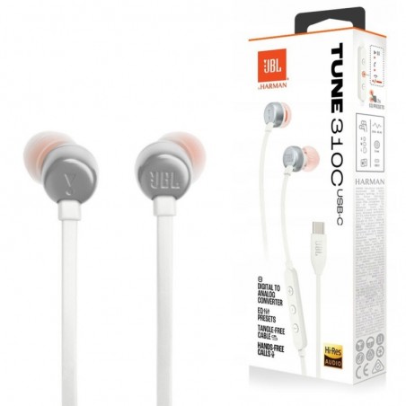 Product image JBL Tune 310C Auricolari In-Ear USB-C con Comando e Microfono | White