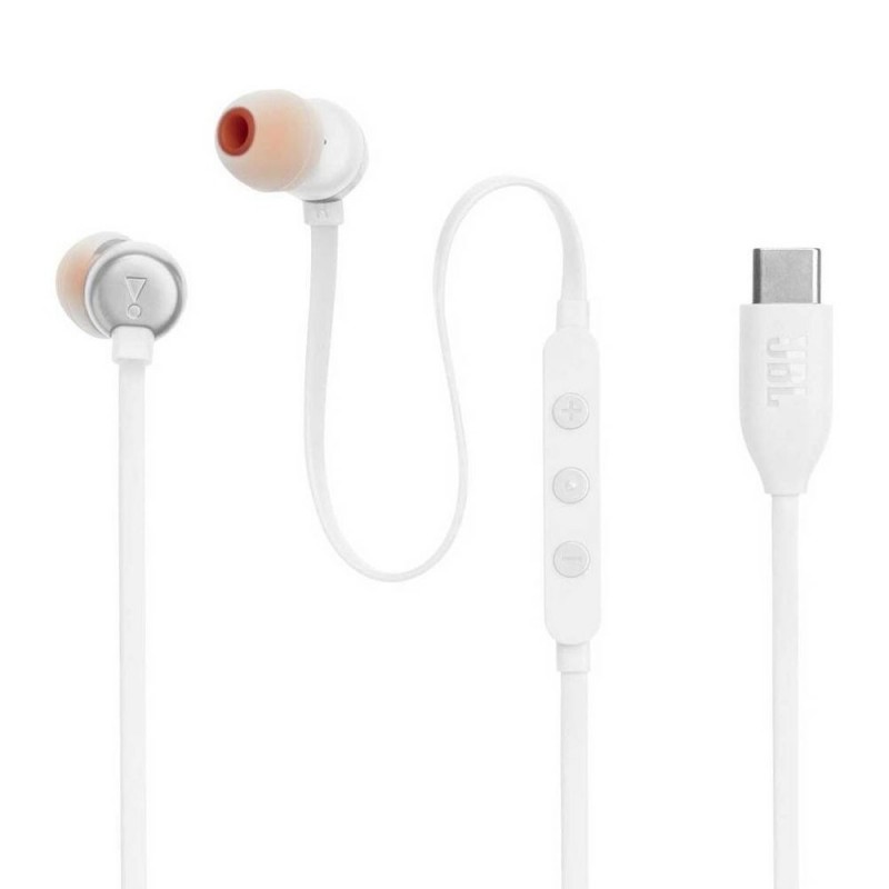 JBL Tune 310C Auricolari In-Ear USB-C con Comando e Microfono | Bianco