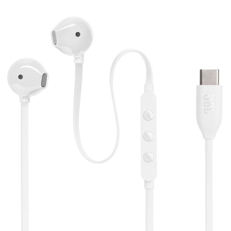 JBL Tune 305C Auricolari USB-C con Comando e Microfono | Bianco
