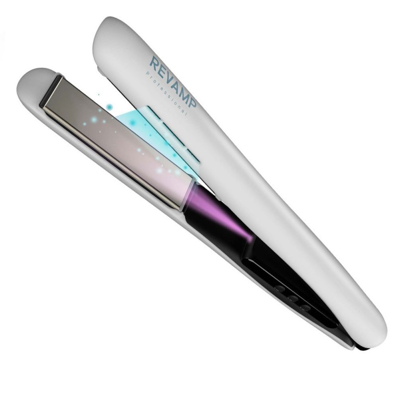 REVAMP ST-1850 Ceramic Hair Straightener with Ionic Technology | White