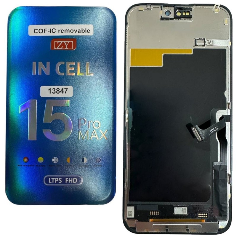 Display LCD ZY INCELL FHD LTPS COF 1:1 Per Apple iPhone 15 PRO MAX | IC INTERCAMBIABILE