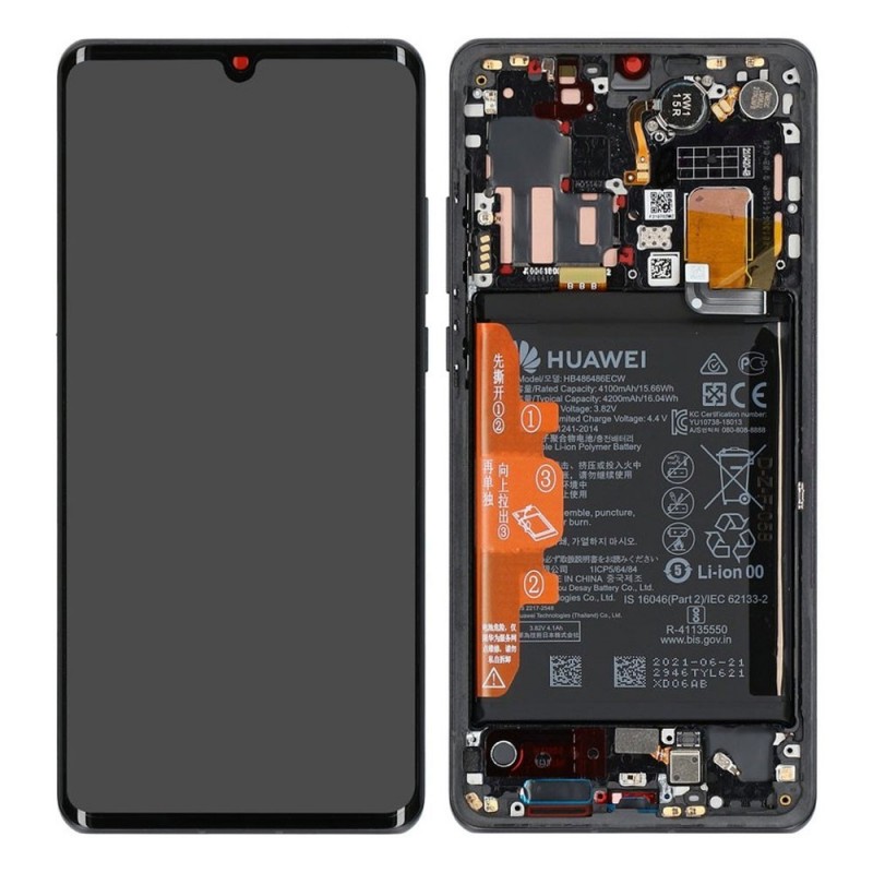 Huawei SERVICE PACK Display LCD ORIGINALE + Frame e Batteria P30 Pro 2020 New Edition VOG-L29D | Nero