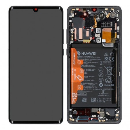 Huawei SERVICE PACK Display LCD ORIGINALE + Frame e Batteria P30 Pro 2020 New Edition VOG-L29D | Nero