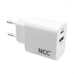 Photo of NCC C222 30W USB-A+C Charger EU Plug with Package MOQ:50PCS White - NCC