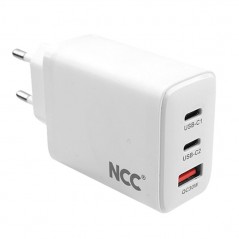 Discover NCC C36 65W USB-A+C+C Charger EU Plug | Bianco details