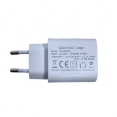 Photo of NCC CaricaBatterie Da Rete 20W USB-C + Cavo da USB-C a Lightning PD Fast Charger | Bianco - NCC