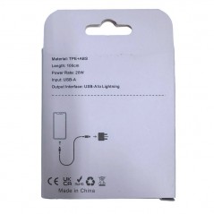 NCC 20W USB-A to Lightning Charging Cable in Ultra-Resistant PVC D117AL | 1 Meter White