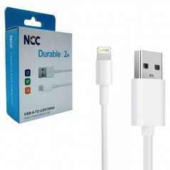 Product image NCC Cavo di Ricarica da USB-A a Lightning 20W in PVC Ultra Resistente | 2 Metri Bianco
