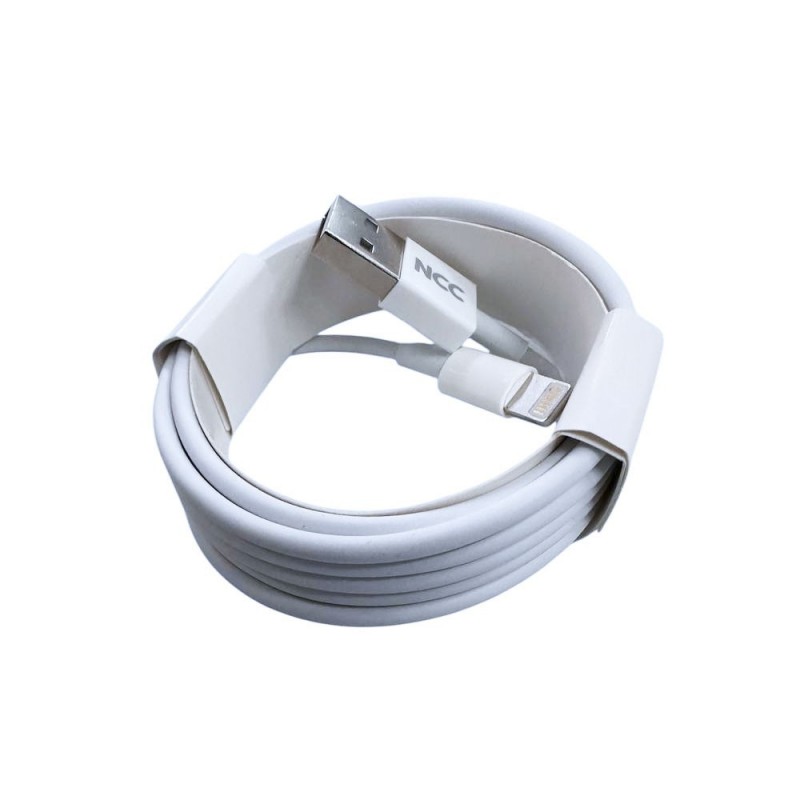 NCC 20W USB-A to Lightning Charging Cable in Ultra-Sturdy PVC | 2 Meters White