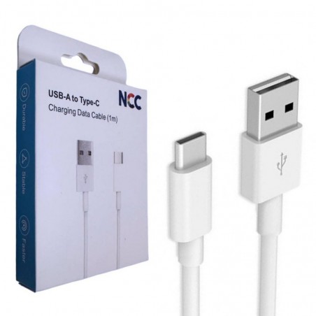 Acquista NCC Cavo di Ricarica da USB-A a USB-C 20W in PVC Ultra Resistente D117AC | 1 Metro Bianco in vendita