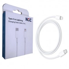 Acquista NCC Cavo di Ricarica da USB-C a Lightning 27W in PVC Ultra Resistente D117CL | 1 Metro Bianco in vendita