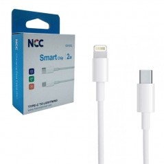 Discover NCC Cavo Di Ricarica da USB-C a Lightning 20W in PVC Ultra Resistente D212CL | 2 Metri White details