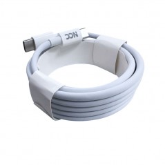 NCC Cavo Di Ricarica da USB-C a USB-C 100W in PVC Ultra Resistente | 2 Metri Bianco