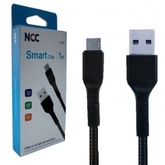 Scopri NCC Cavo di Ricarica da USB-A a Micro USB 20W Woven in Tessuto D111M | 1 Metro Nero in dettaglio