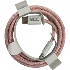 NCC Cavo di Ricarica da USB-C a USB-C 60W Colorful D118CC | 1 Metro Rosa