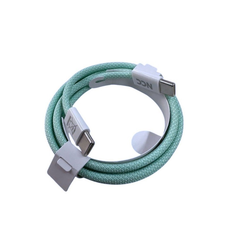 NCC 60W Colorful USB-C to USB-C Charging Cable D118CC | 1 Meter Green