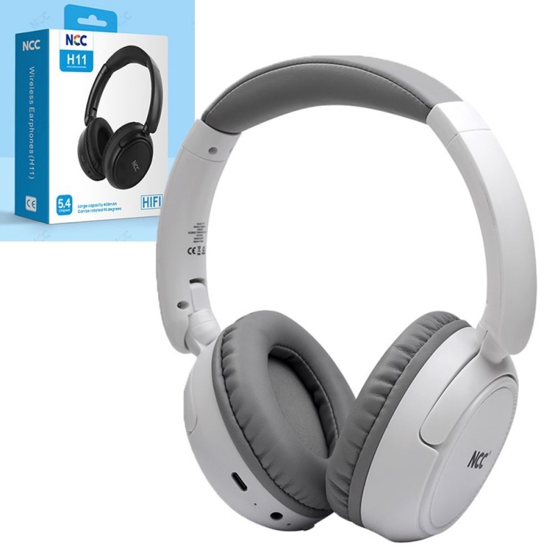 NCC H11 Bluetooth Headphones with 5.4 HIFI Wireless Audio Arc | White