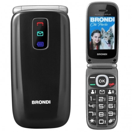 Acquista Brondi Amico Leale Cellulare Senior DualSim GSM | Nero su Smartness