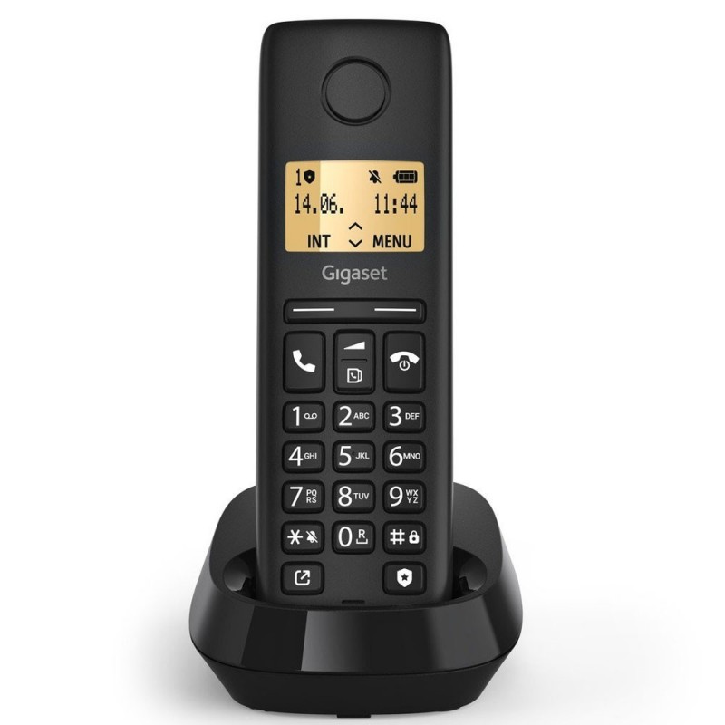 Gigaset PURE 100 ECO DECT Call Barring Button Illuminated Display | Black Gigaset PURE 100 ECO DECT Call Barring Button Illuminated Display | Black