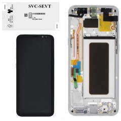 Product image Samsung SERVICE PACK Display LCD ORIGINALE + Frame Per Galaxy G955 S8+ Plus 2017 | Silver