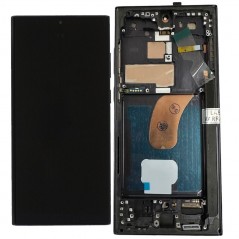 Foto di Display LCD SOFT OLED (FULL SIZE) + Frame Per Samsung Galaxy S23 Ultra SM-S918 Nero - PRC