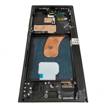 Display LCD SOFT OLED (FULL SIZE) + Frame Per Samsung Galaxy S23 Ultra SM-S918 Nero